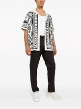 Marina print silk twill shirt